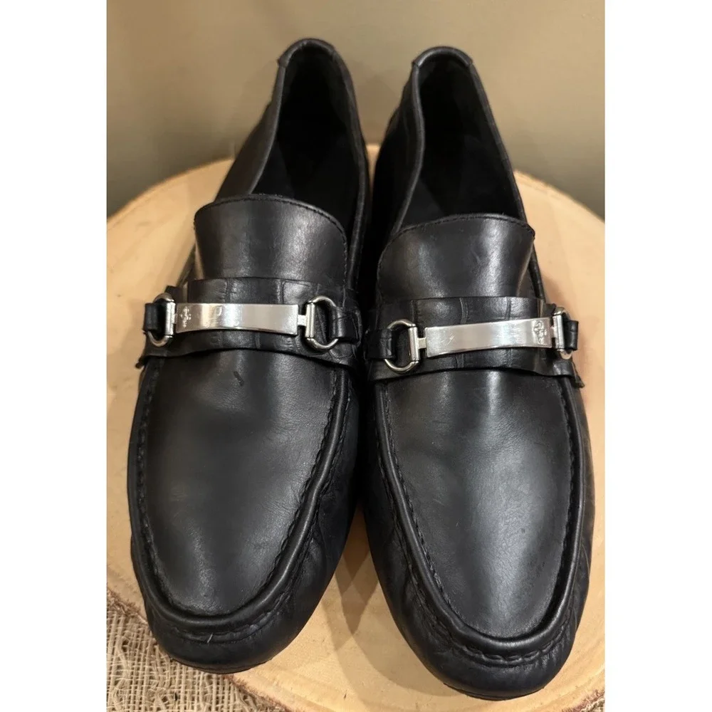 Cole Haan‎ Men 11.5 M Somerset Bit II Loafers Black Tumbled Leather $168